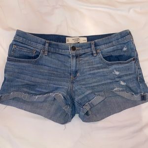 Light wash Abercrombie jean shorts